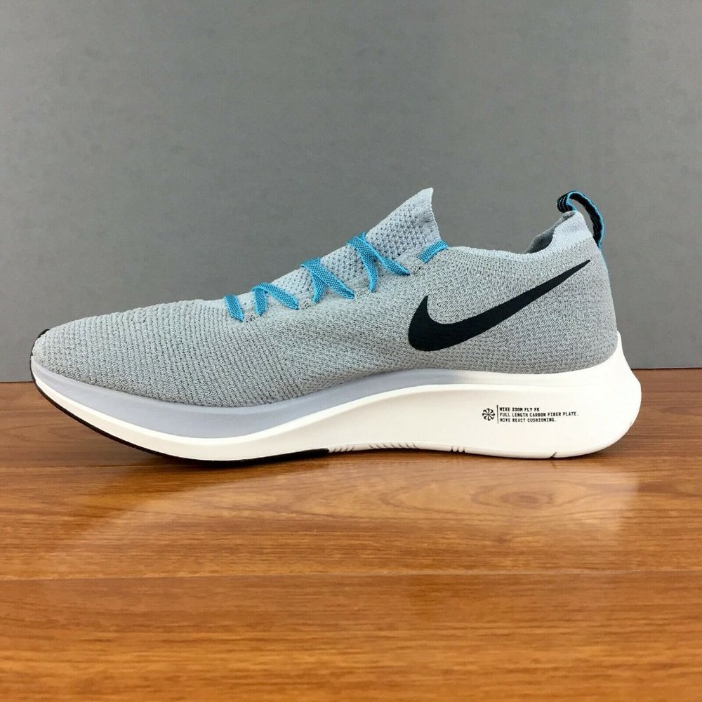 Nike Zoom Fly Flyknit Men's Shoes Grey Blue - Picture 7 of 9